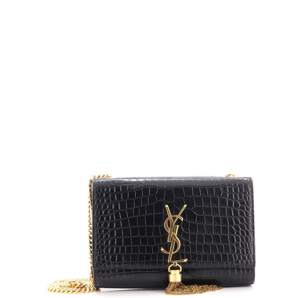 Saint Laurent Small Classic Monogram Tassel Crossbody Bag